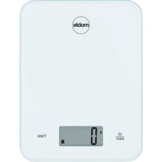 Eldom Electric kitchen scale, ARI, glass plate, white, up to 10 kg