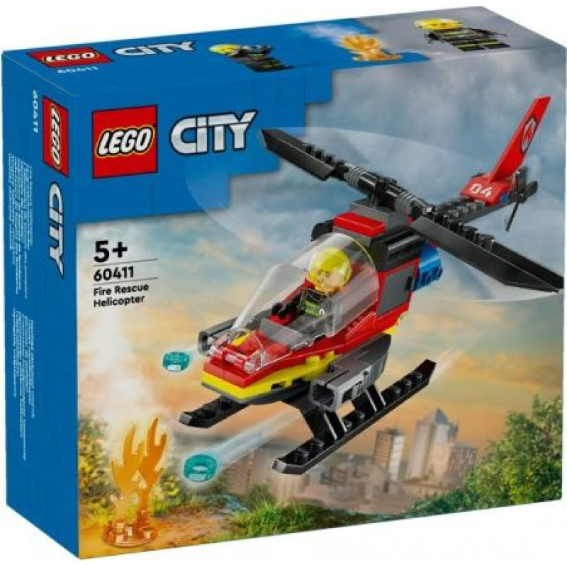 LEGO City 60411 Ugniagesių gelbėjimo sraigtasparnis