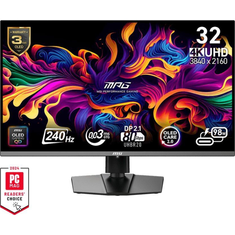 MSI MPG 322URX - 240Hz | 4K | 31,5" | QD OLED | 0,03ms