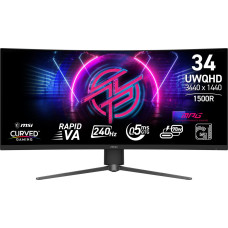 MSI MPG 346CQRF X24 - 34" | VA | UWQHD | 1 ms | 180 Hz | 1500R išlenktas