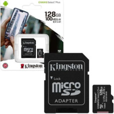Kingston MicroSD Card Canvas Select Plus 128GB Class 10 + Adapter (SDCS2/128)