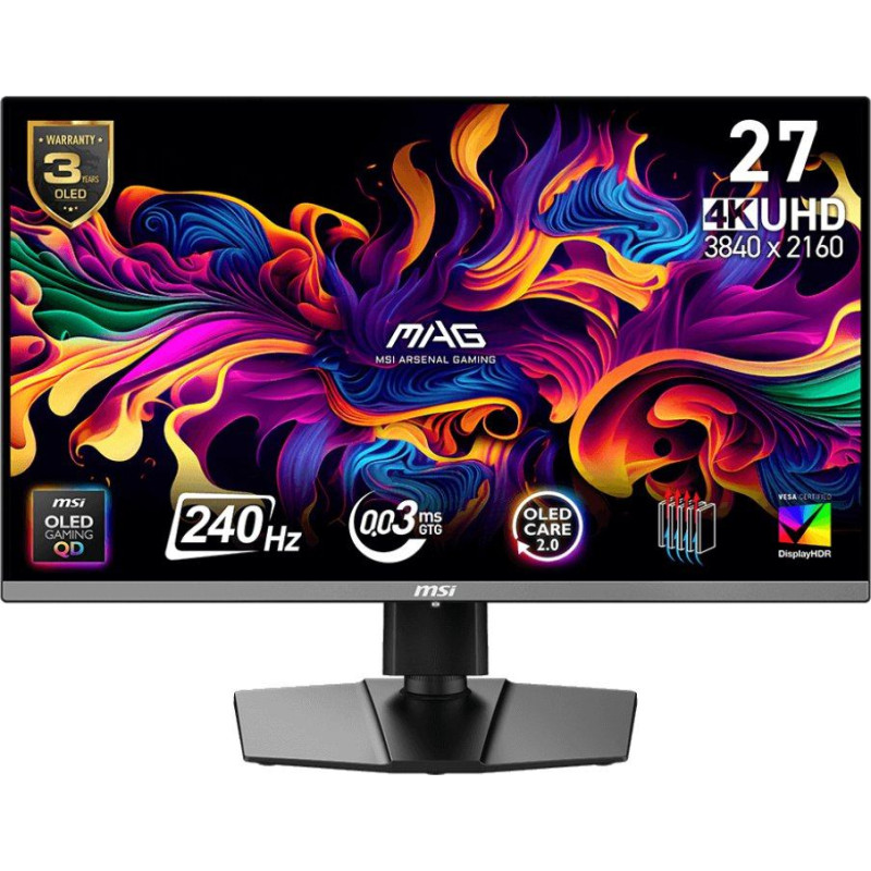 MSI MAG 272UP QD-OLED X24 – 240Hz | 4K | QD-OLED | 26,5"