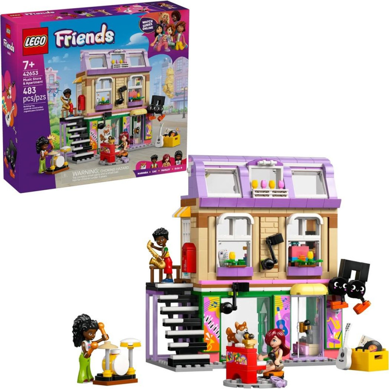 LEGO FRIENDS 42653 Muzikos prekių parduotuvė ir butas