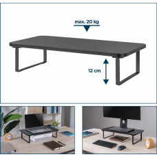 Gembird MS-TABLE-03 monitoriaus laikiklis / stovas, juodas