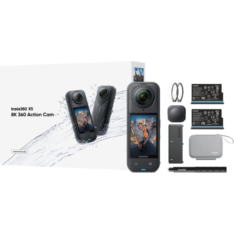 Insta360 X5 action camera 8K essentials bundle black EU