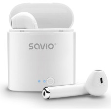 Savio TWS-01 Wireless Bluetooth Earphones, White