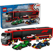 LEGO CITY 60445 F1 - Sunkvežimis su RB20 ir AMR24 F1 automobiliais