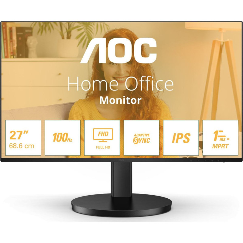 AOC 27B3HA2 - 100 Hz | „Full HD“ | 27 colių | IPS | 1 ms