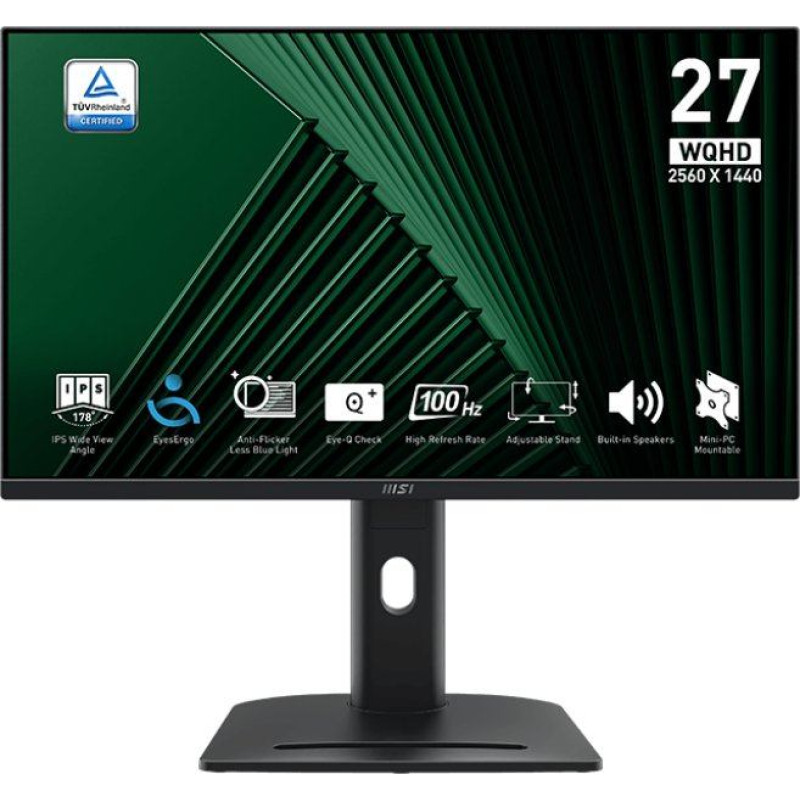 MSI PRO MP275QPG - 27 colių | IPS | QHD | 4 ms | 100 Hz