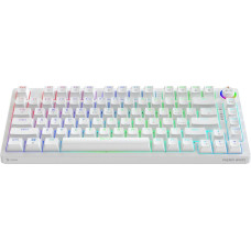 Savio PHENIX WHITE Wireless Mechanical Keyboard, Gateron Red Pro, ABS