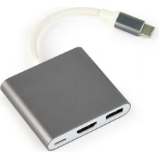 Gembird A-CM-HDMIF-02-SG USB graphics adapter 3840 x 2160 pixels Grey
