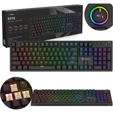 Savio STYX Mekanisk tastatur Outemu Peach Silent, Hot Swap, RGB