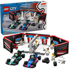 LEGO CITY 60444 F1 garažas ir Mercedes-AMG bei Alpine automobiliai
